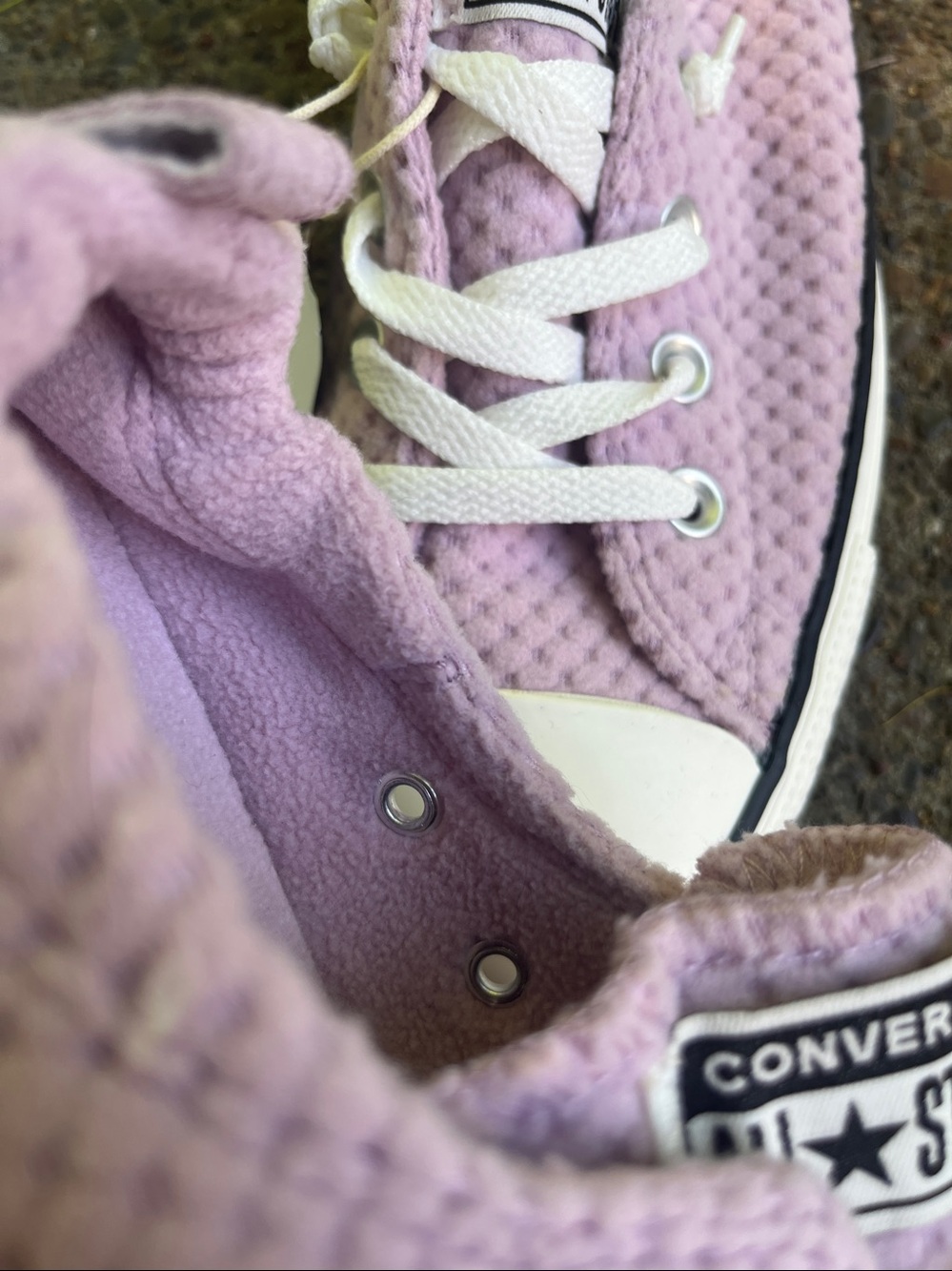 Converse All Star Chucks Shoreline Plush Knit Sneaker Phantom Violet, Wms 10 - Picture 6 of 7